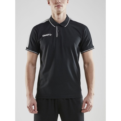 Craft Sport-Polo Pro Control (100% Polyester) schwarz/weiss Herren